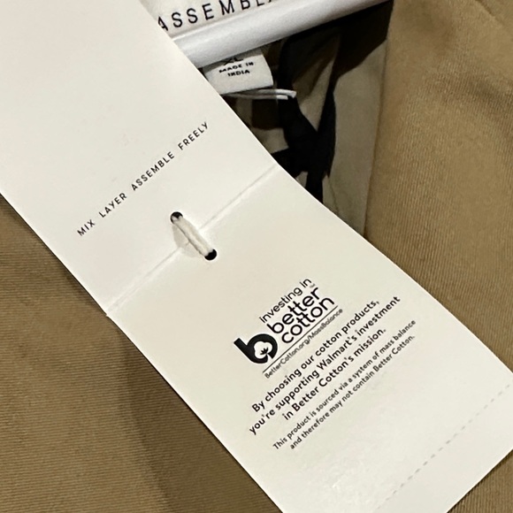 NWT Free Assembly Women's 2-tone Tan/Beige Trench Coat Sz XL 16/18 - Picture 9 of 15